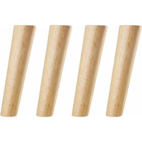 20 cm lange, schräg zulaufende, robuste Möbelfüße aus Holz, inklusive Schrauben und Filzgleitern - LIAIKI (1/5)