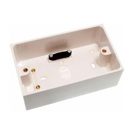One Stop DIY Lot de 5 interrupteurs à 2 prises pour montage en surface 47 mm