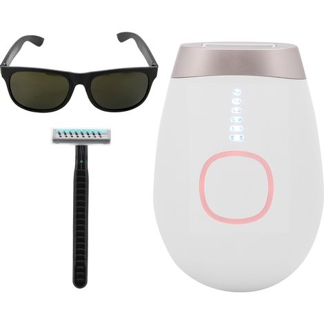 Appareil d'épilation IPL professionnel, unisexe, blanc + or (100-240V), prise standard américaine. (1/5)