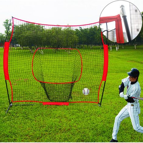 Filet d'entraînement de baseball portable 2,13 x 2,13 m pour enfants, avec sac de transport (1/5)
