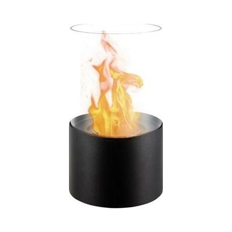 TAISHENGDA-Cheminée bioéthanol ronde 30 cm – Acier noir – Verre trempé de sécurité – Autonomie 2h – Puissance 920W – FFB017 (1/5)