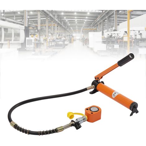 Cric hydraulique de 10 tonnes avec pompe manuelle hydraulique CP-180 et kit d'alimentation Porta – Mini cylindre de pompe hydraulique industrielle pour machines et construction navale (1/5)