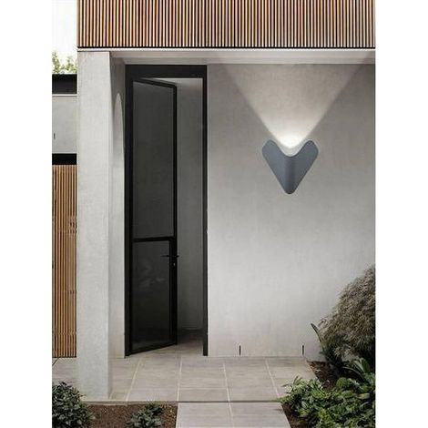 Applique D'extérieur Led 12w Gris Aluminium Lumière Froide Chaude Naturelle Es61
