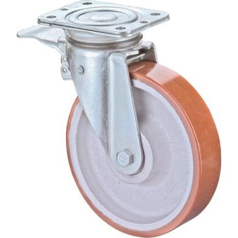 BS Rollen Lenkrolle N120.C10, m.Totalfestst. m.Platte, Ø 150, B 40mm (1/3)