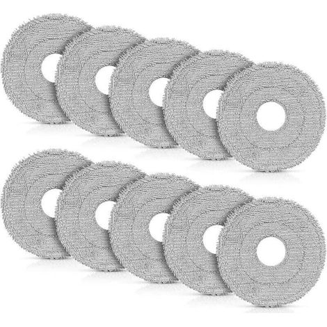 Lot de 10 Serpillière pour Robot Aspirateur Dreame L10s Ultra Gen 2 / Mova E30 Ultra / L10s Pro Ultra / X40 Ultra / X40 Master/L40 Ultra/X50 Ultra Complete, Accessoires Tampons de Nettoyage Microfibre (1/5)