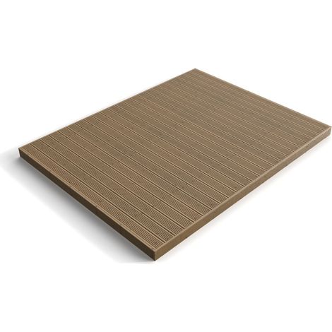 Wooden decking kit - complete self-assembly DIY kit (2.4m x 2.4m, rustic brown finish) (1/4)
