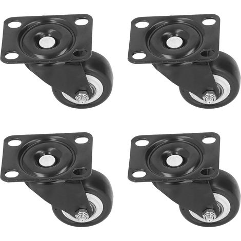 Lot de 4 roulettes universelles en PVC résistant à l'usure, robustes et durables, économie d'effort, forte ténacité (1/5)