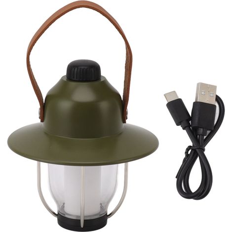 Ortviai Lampe de camping en forme de pomme de pin, rechargeable USB, 3 couleurs (2000K/3000K/5000K), IP33, vert (1/5)