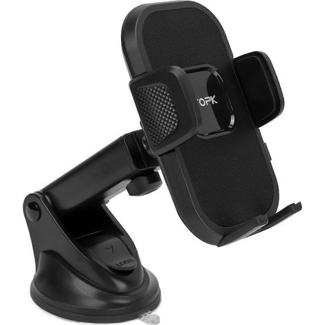 Support de téléphone de voiture avec rotation à 360°, fonction mains libres, fixation sur grille d'aération pour la navigation et la lecture de musique