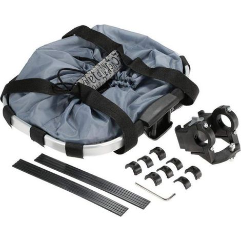 Panier À Vélo - Toile Oxford Imperméable - Compatible Guidon 22,7 À 31,8 Mm - Pour Pique-Nique Shopping Animaux Domestiques - 33 X 22 X 25 Cm - 1 Pièce (1/5)