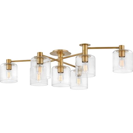 Elstead Hinkley Axel Lampada da soffitto semi-incasso a braccio multiplo Heritage ottone (1/5)