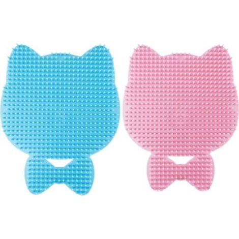 2 Pièces Brosse d'Angle de toilettage pour Chat, doux brosse chat, massage chat, Coin de Mur Brosse de Massage,Chat Adore se (1/4)