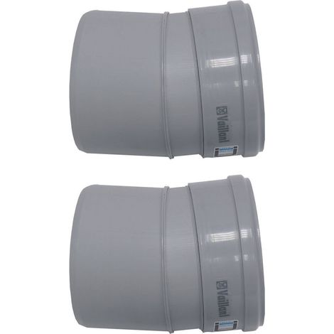 Vaillant Curva 15 gradi (2 pz.) per tubo scarico fumi rigido DN 130, PP, 0020042768