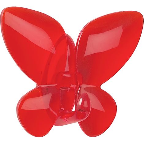 MARIPOSA Gancho de pared para toallas Rojo claro Spirella