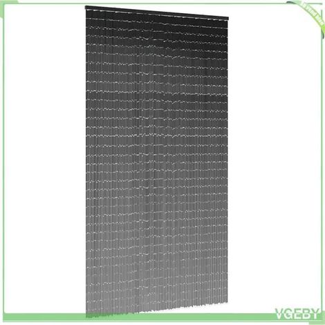 Rideau anti-insectes - FAFEISY - Gris foncé - bambou - 120x220 cm - 2 crochets (1/5)