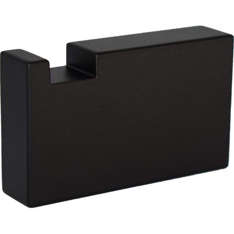 Gancio porta salviette singolo con installazione a parete Pollini Acqua Design Ebox EB1407  Nero opaco