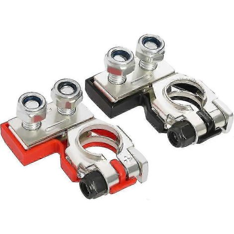 Une paire de connecteurs de bornes de batterie, bornes de batterie, compatibles avec les connecteurs de bornes de batterie pour automobiles, fourgonnettes, camping-cars et caravanes, 25-26 (1/5)
