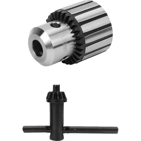 Mandrin de perçage en acier rapide haute précision, cône B12, avec clé 1-10 mm (1/5)