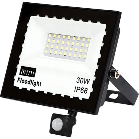 Faro LED da 30W con sensore di movimento, lampada alogena a faretto, IP66, 2700 lm (1/5)