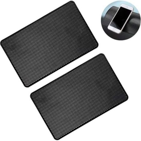 Set mit 2 rutschfesten Matten (19 x 12 cm) für das Armaturenbrett im Auto, universelle Silikon-Montageplatten, abwaschbare, rutschfeste Matten für Mobiltelefone
