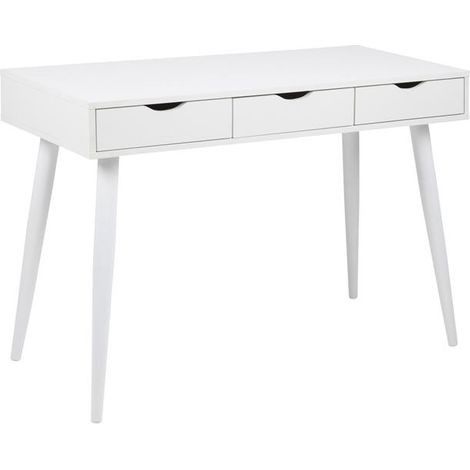 Nula Bureau avec 3 tiroirs, blanc.