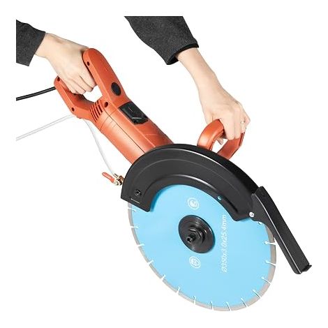 Scie à béton électrique 3000 W 3800 tr/min Fraise murale sans poussière avec lame diamant de 350 mm de qualité supérieure pour carrelage, marbre, granit, bois, pierre et ciment (1/5)