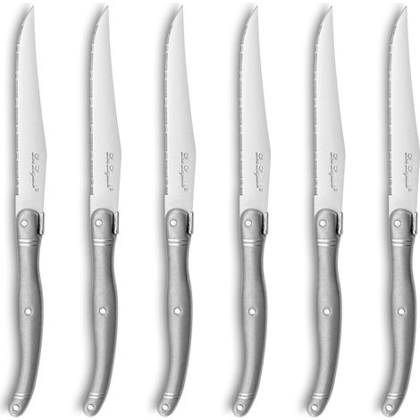 Couteaux steak acier 13C, Set de 6, Gris Vintage (1/5)