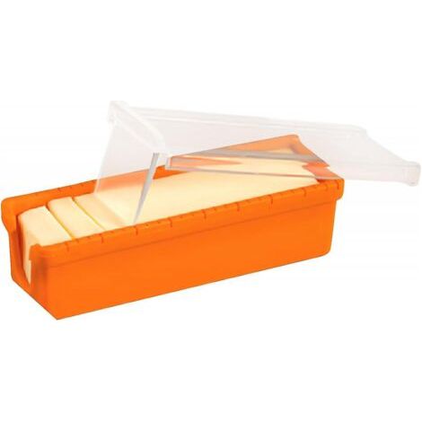 Beurrier avec couvercle Boîte à découper le beurre Récipient de conservation des aliments rectangulaire hermétique avec insert à beurre pour la cuisine à domicile (1/5)