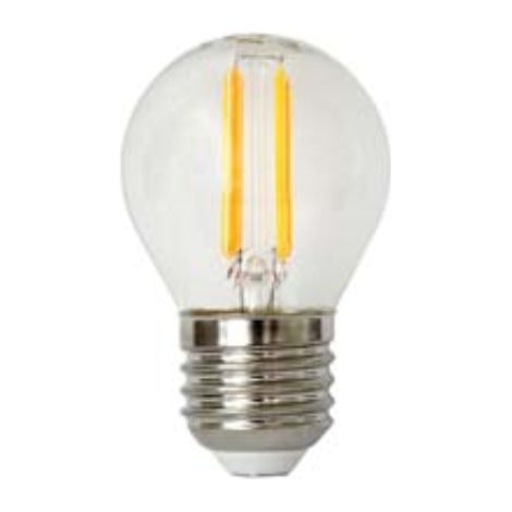 Lampada a filamento led sfera chiara e27 - 4w - e27 - 2700°k calda - 470 lm - 320° 4 pezzi Duracell lighting