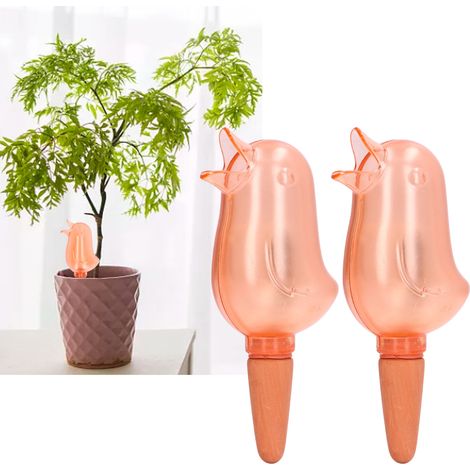 Arroseur Automatique pour Plantes en Pot Design Cigogne Écologique Irrigation Goutte à Goutte 2 Pièces ABS Petit Modèle Portable Décoration Maison (1/5)