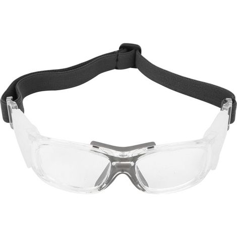 Lunettes de basketball pour adolescents et adultes, anti-collision, anti-impact, lunettes de sécurité pour sports de plein air (blanc transparent) (1/5)