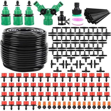 Kit d'Arrosage Automatique 50 m -201pcs Drip Irrigation Kit, Système d'Irrigation Goutte à Goutte et Brumisation pour Jardin, Terrasse (1/5)