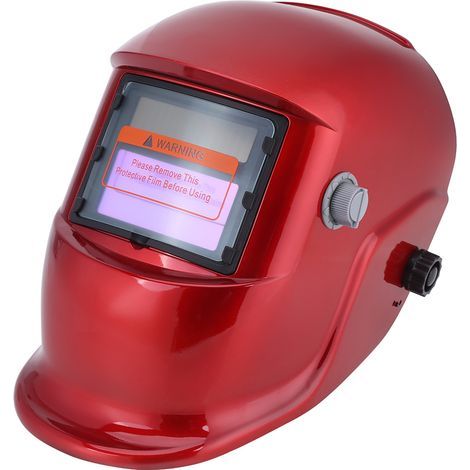 Solarbetriebene, selbstverdunkelnde Schweißermaske für WIG-, MIG-, Lichtbogen-, Schleif- und Plasmaschneiden mit einstellbarer Schutzstufe. Schutzbereich: DIN 9–13 (1/5)