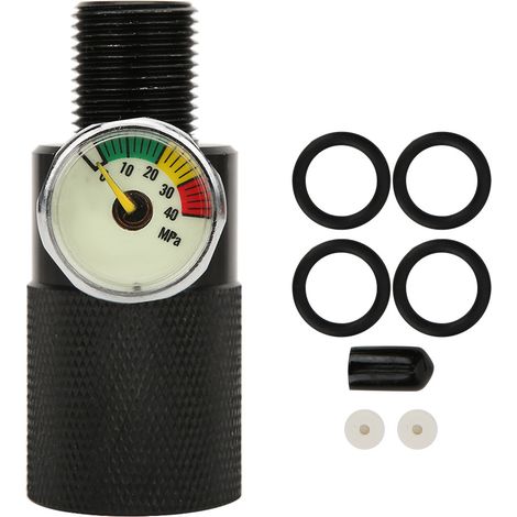 Adaptateur pour station de gonflage avec manomètre 40 MPa, connecteur rapide mâle 8 mm/0,3 pouce