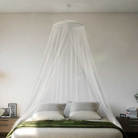 Moustiquaire - 56x56x220 cm - Cadre En A - Ouverture Couture - Polyester 220 Mailles - Pour Lit Jusqu'à 200 cm - 1 Pièce (1/5)