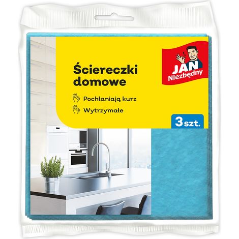 Paños de limpieza para el hogar JAN essential, 1 paquete - 3 unidades.