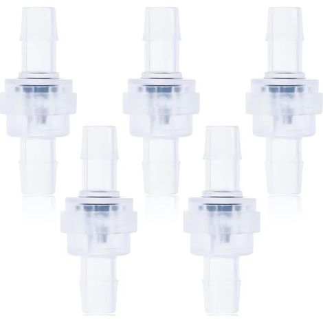 Clapet Anti-Retour en Plastique 5 pièces Clapet Anti-Retour unidirectionnel 6mm Translucide - Traitement de l'eau (1/5)