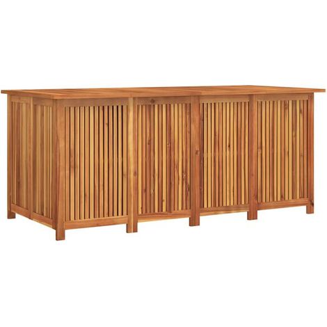 Coffre de rangement de jardin, 200x80x75 cm, en bois d'acacia massif. (1/5)