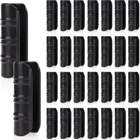 Lot de 30 colliers de serrage noirs pour tuyaux de jardin, colliers en plastique pour structures de serres, fixation pour tubes PVC, 25 mm / 0,98 (1/5)