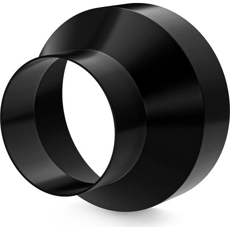 Réducteur de tuyau rond de 100 mm à 75 mm - En acier galvanisé renforcé - Raccord de réduction pour tuyau d'évacuation - Adaptateur de tuyau - Hotte d'extraction - Salle de bain - Sèche-linge (1/5)