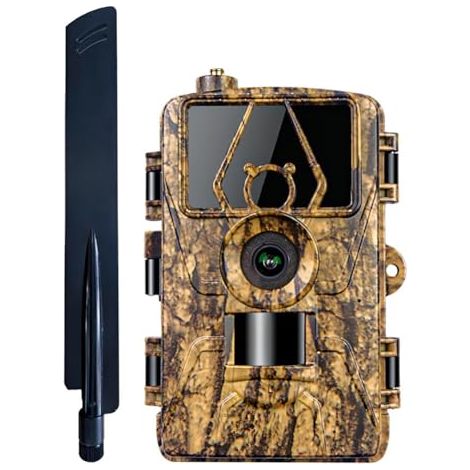 Caméra de Chasse Solaire 8K 60MP WiFi avec Excellente Vision Nocturne Grand Angle 120 ° Temps de déclenchement 0,1 s IP66 étanche pour la Surveillance de la Faune avec 4G EU