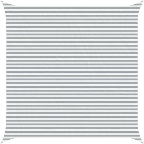 Toldo Vela de Sombra Gris claro y blanco. 5 x 5 m vidaXL
