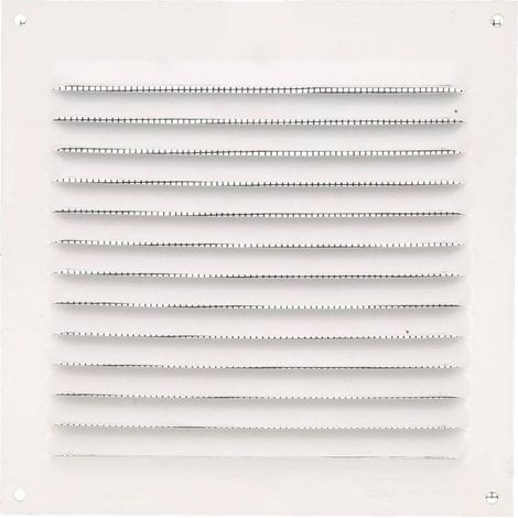 Grille de ventilation carrée avec moustiquaire Grilles d'aération pour sortie d'air Idéal pour plafond de cuisine et salle de bain Dimensions : 150 x 150 mm Couleur: Blanc (1/3)