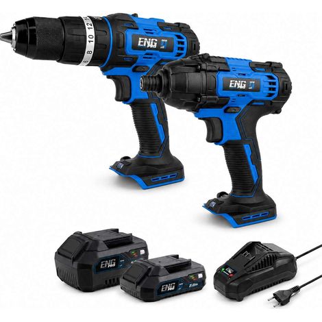 Avvitatore a percussione, Avvitatore a impulsi e 2 Batterie 2/4.0Ah ENG PRO