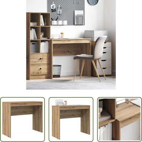 vidaXL Bureau moderne - Bureau Chêne artisanal 90 x 40 x 76 cm (1/5)