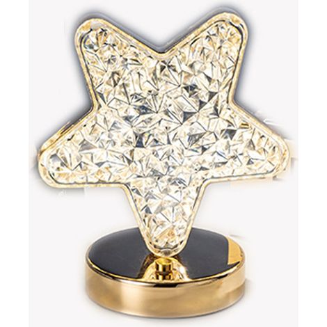 Lampada da tavolo a LED, ricaricabile, con controllo touch, lampada da comodino - stelle (1/4)