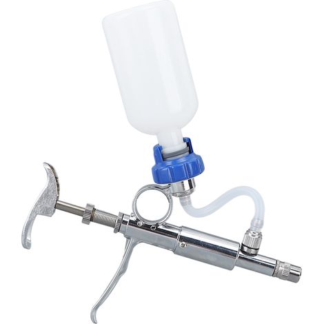 Seringue ajustable à injection continue 5ml, acier inoxydable et plastique, seringue animale détachable pour ferme et usage domestique (1/5)