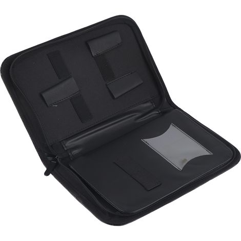 Sac à rangement professionnel pour ciseaux de coiffure en similicuir imperméable, étui à peigne et pinces à cheveux, pochette de transport pour outils de salon. (1/5)