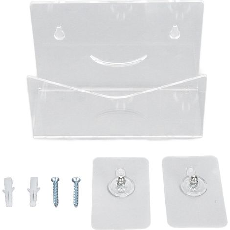 Porte-courrier en acrylique transparent épais, organisateur de courrier, trieur de lettres et d'enveloppes, support à poser sur un comptoir ou à accrocher au mur. (1/5)