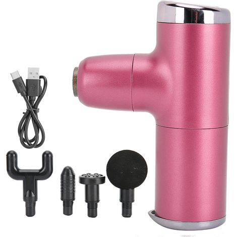 Pistolet de Massage Portable Réglable pour Douleurs Musculaires et Fatigue - Rose (1/5)